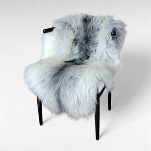 Gray Moorit Icelandic Sheepskin 47" x 31"